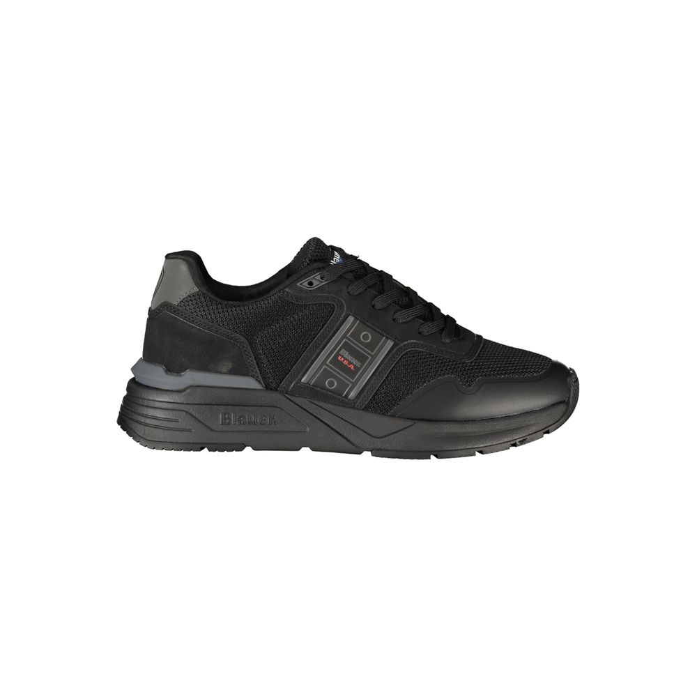 Schwarzer Polyester-Herren-Sneaker