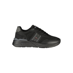 Schwarzer Polyester-Herren-Sneaker