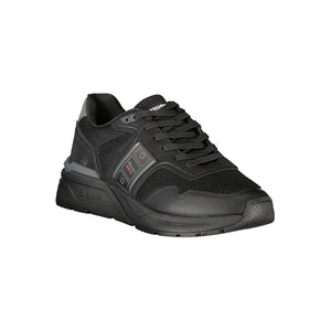 Schwarzer Polyester-Herren-Sneaker