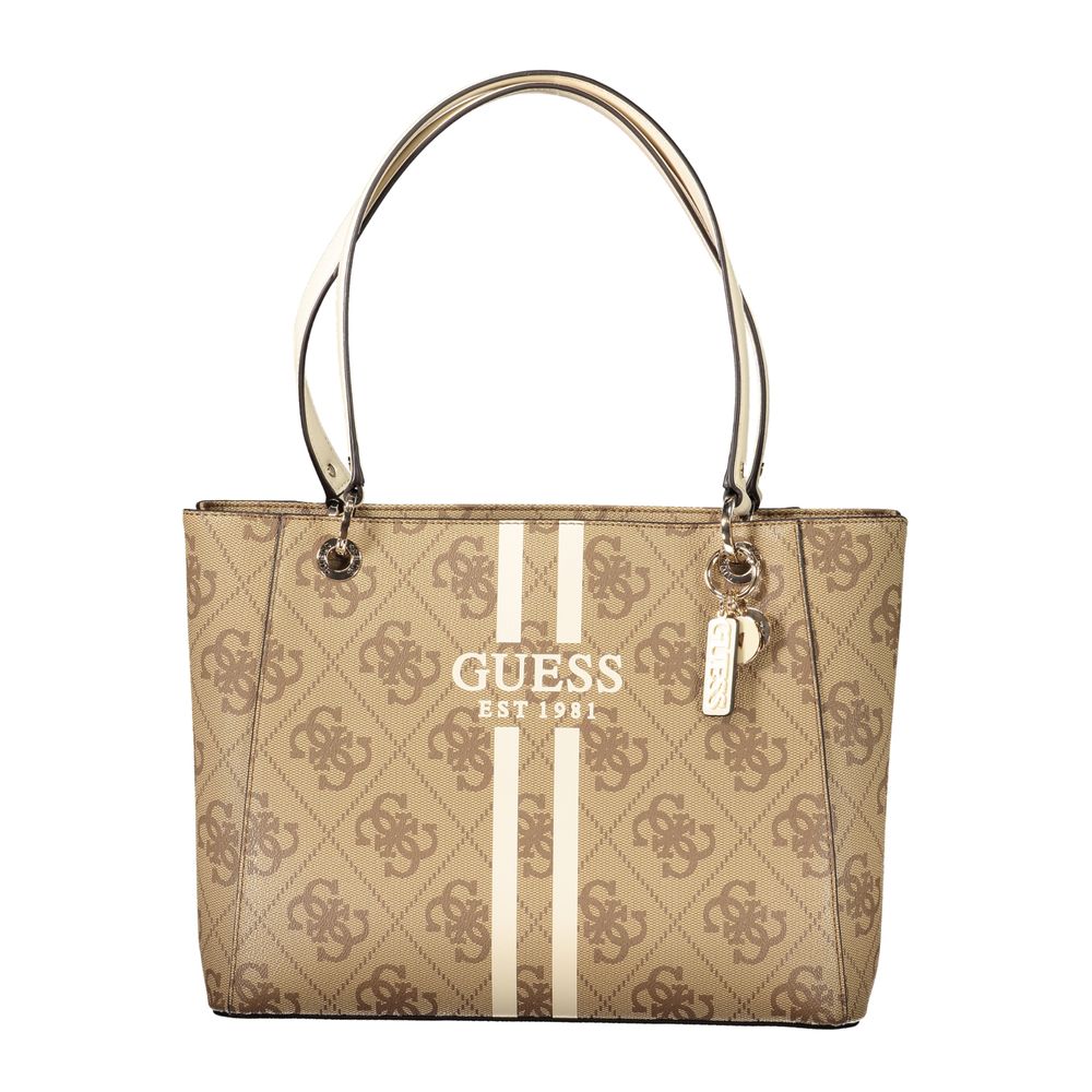 Beige Polyethylen Damen Handtasche
