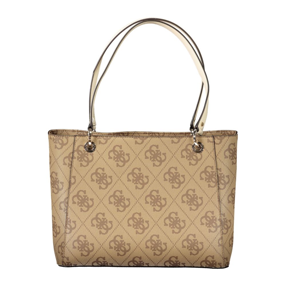 Beige Polyethylen Damen Handtasche