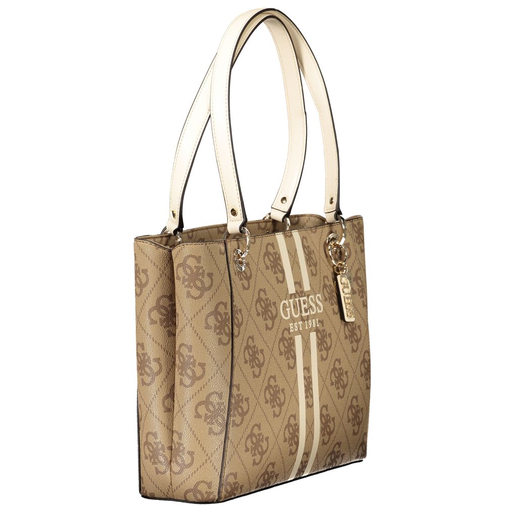 Beige Polyethylen Damen Handtasche