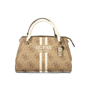 Beige Polyethylen Damen Handtasche