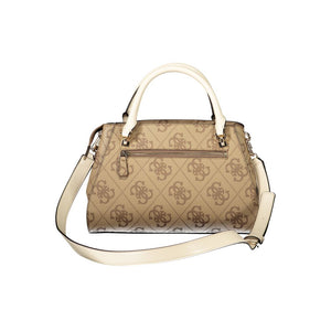 Beige Polyethylen Damen Handtasche