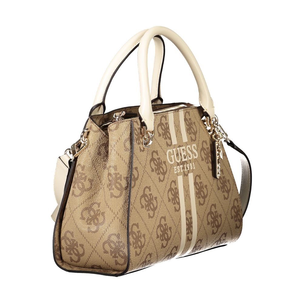 Beige Polyethylen Damen Handtasche