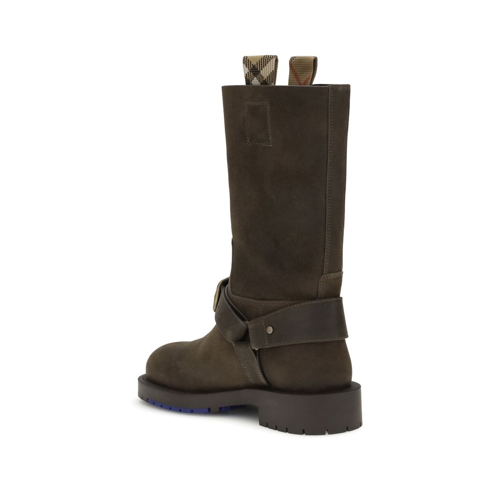 Wildleder-Sattelstiefeletten