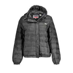 Black Polyester Jackets & Coat
