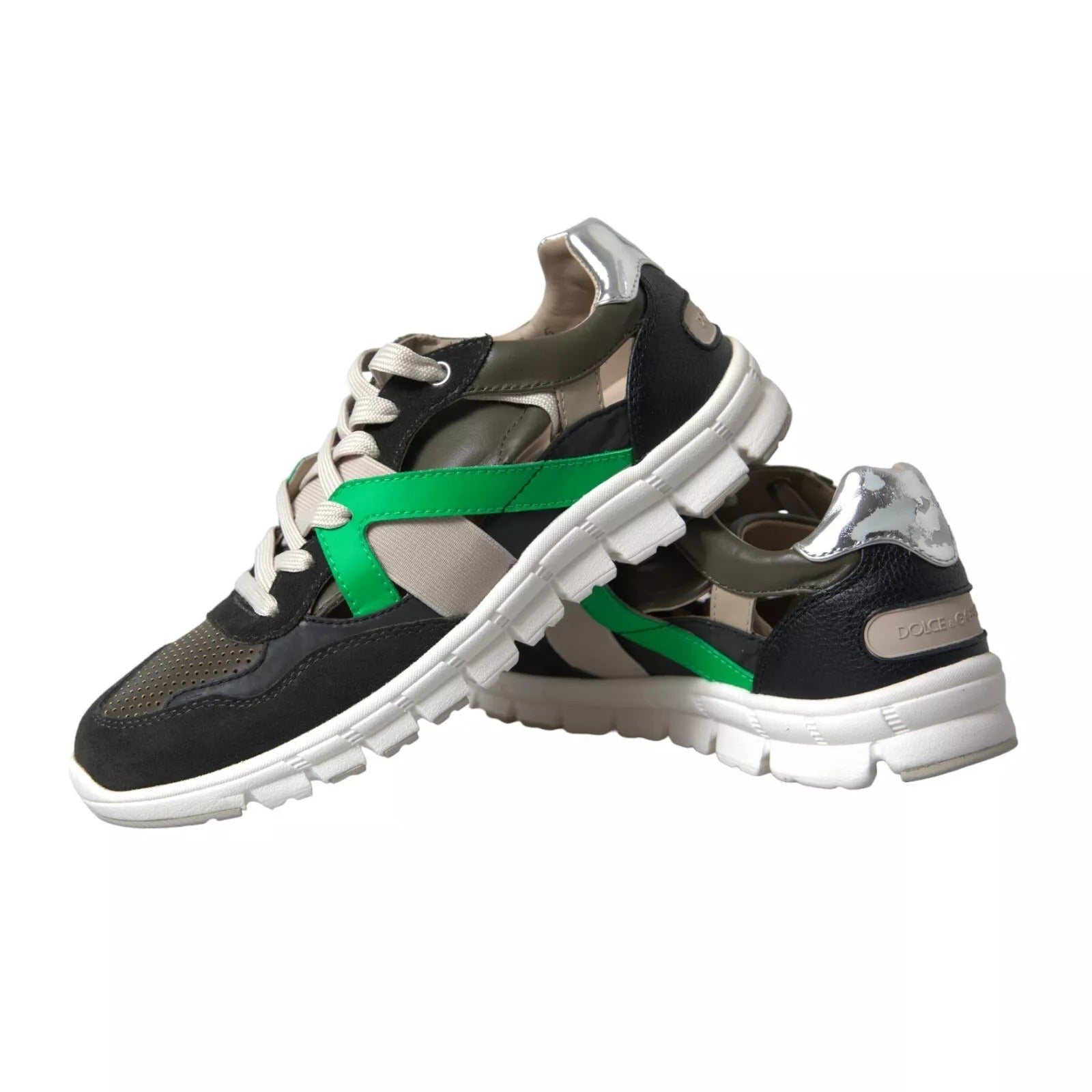 Dolce & Gabbana Sneakers Multicolor Leather Suede Shoes