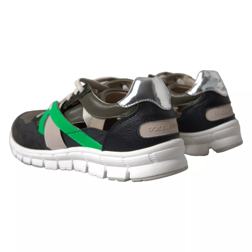 Sneakers Multicolor Leather Suede Shoes