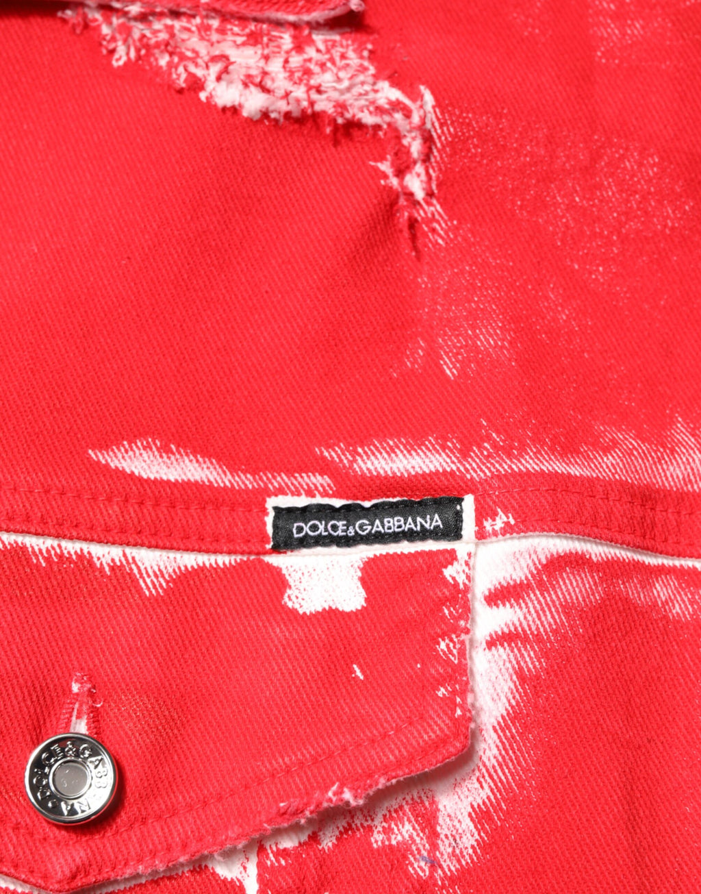 Dolce & Gabbana Red Sleeveless Logo Plaque Vest Jacket