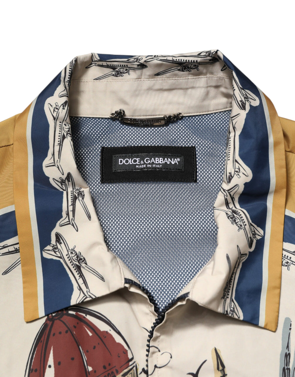 Dolce & Gabbana Multicolor Italian Motif Men Bomber Jacket