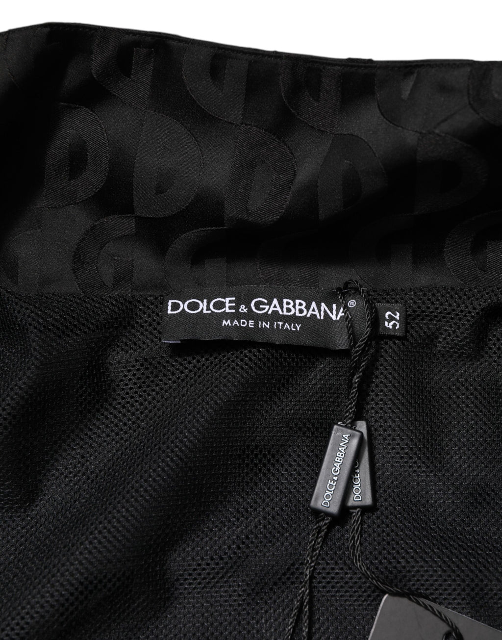 Black Jacquard Men Full Zip Bomber Sweater