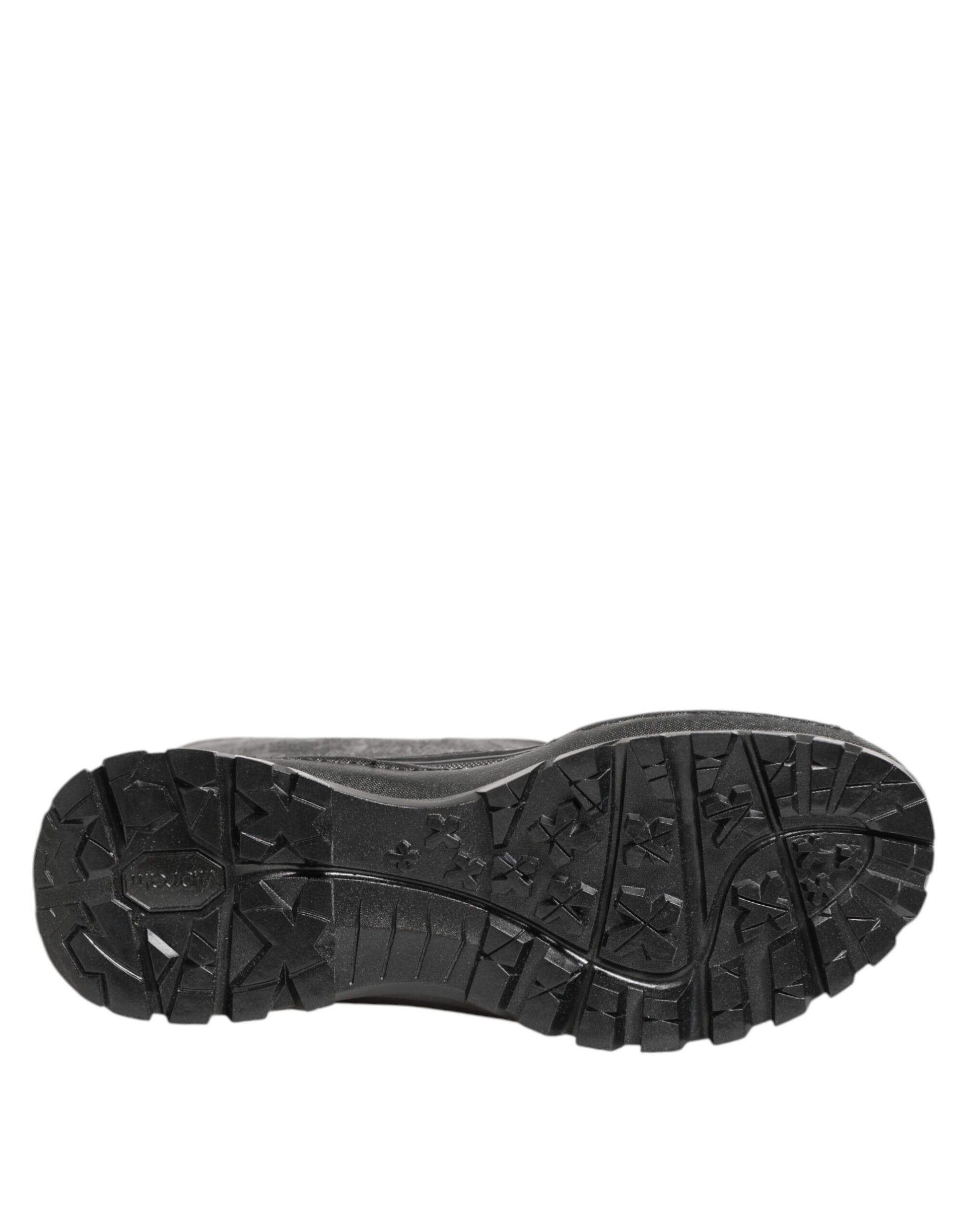 Dolce & Gabbana Metallic Gray Pull On Rain Boots Shoes