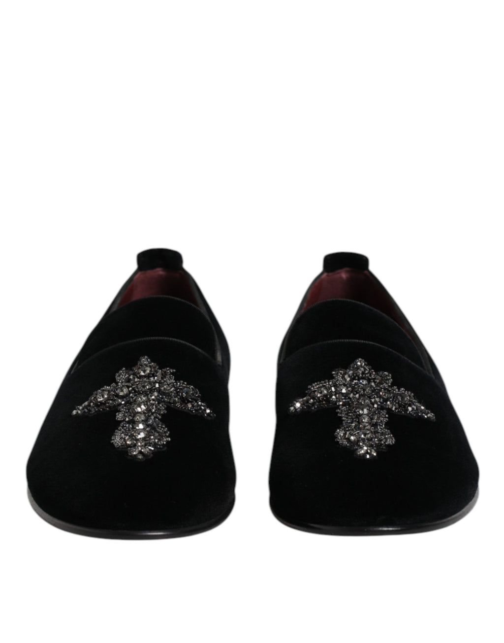 Black Suede Cross Slip On Loafers Dress Shoes