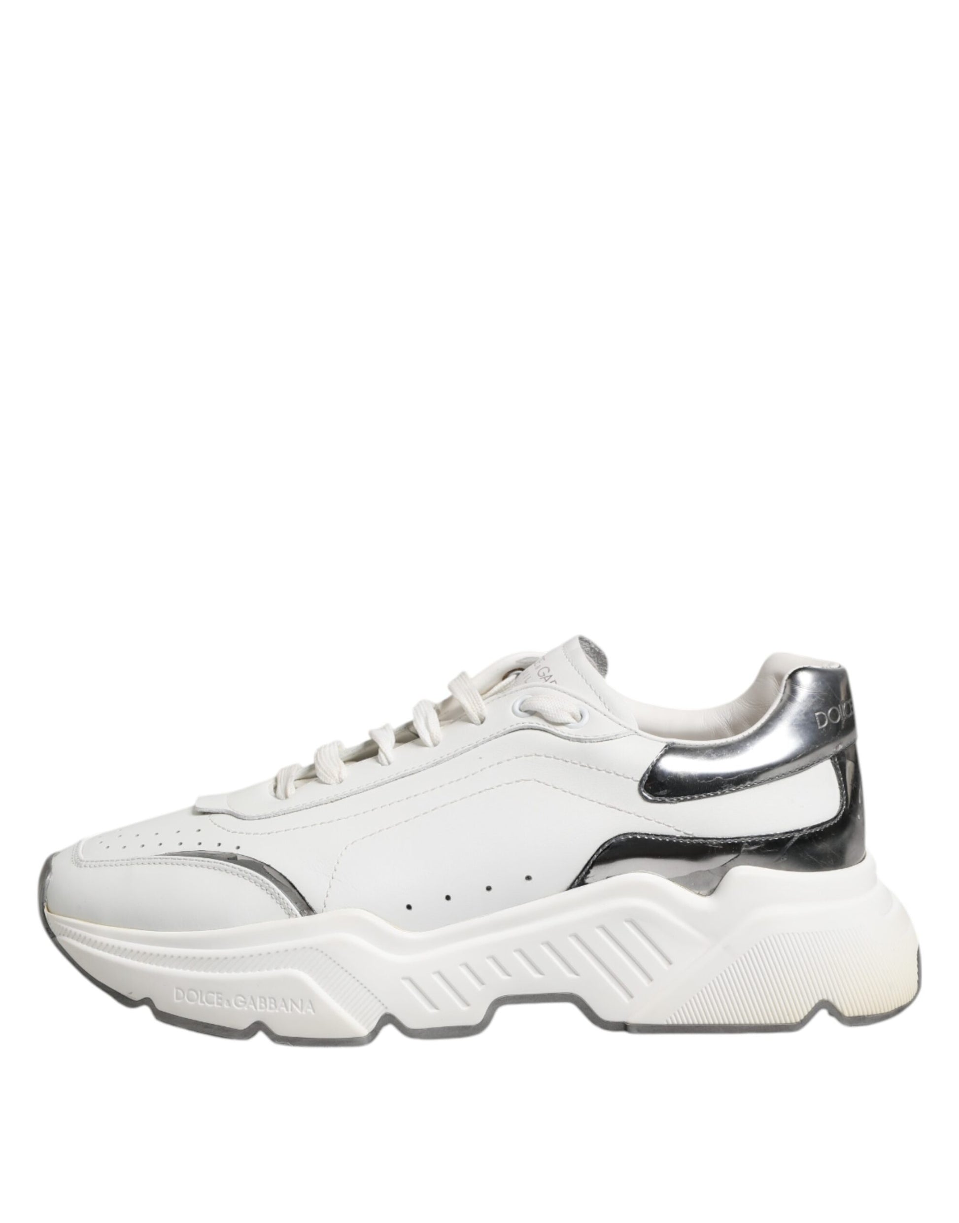 Dolce & Gabbana White Daymaster Leather Low Top Sneakers Shoes