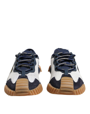 Blue White NS1 Lace Up Low Top Sneakers Shoes