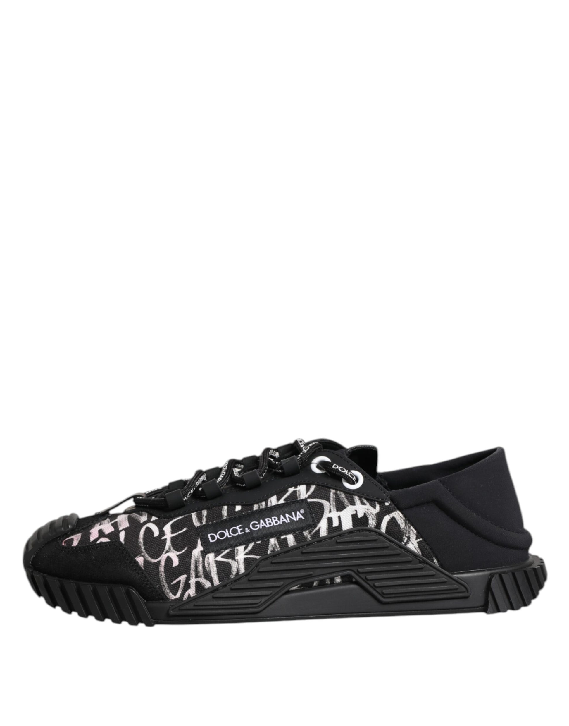 Dolce & Gabbana Black White NS1 Lace Up Low Top Sneakers Shoes