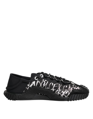 Dolce & Gabbana Black White NS1 Lace Up Low Top Sneakers Shoes