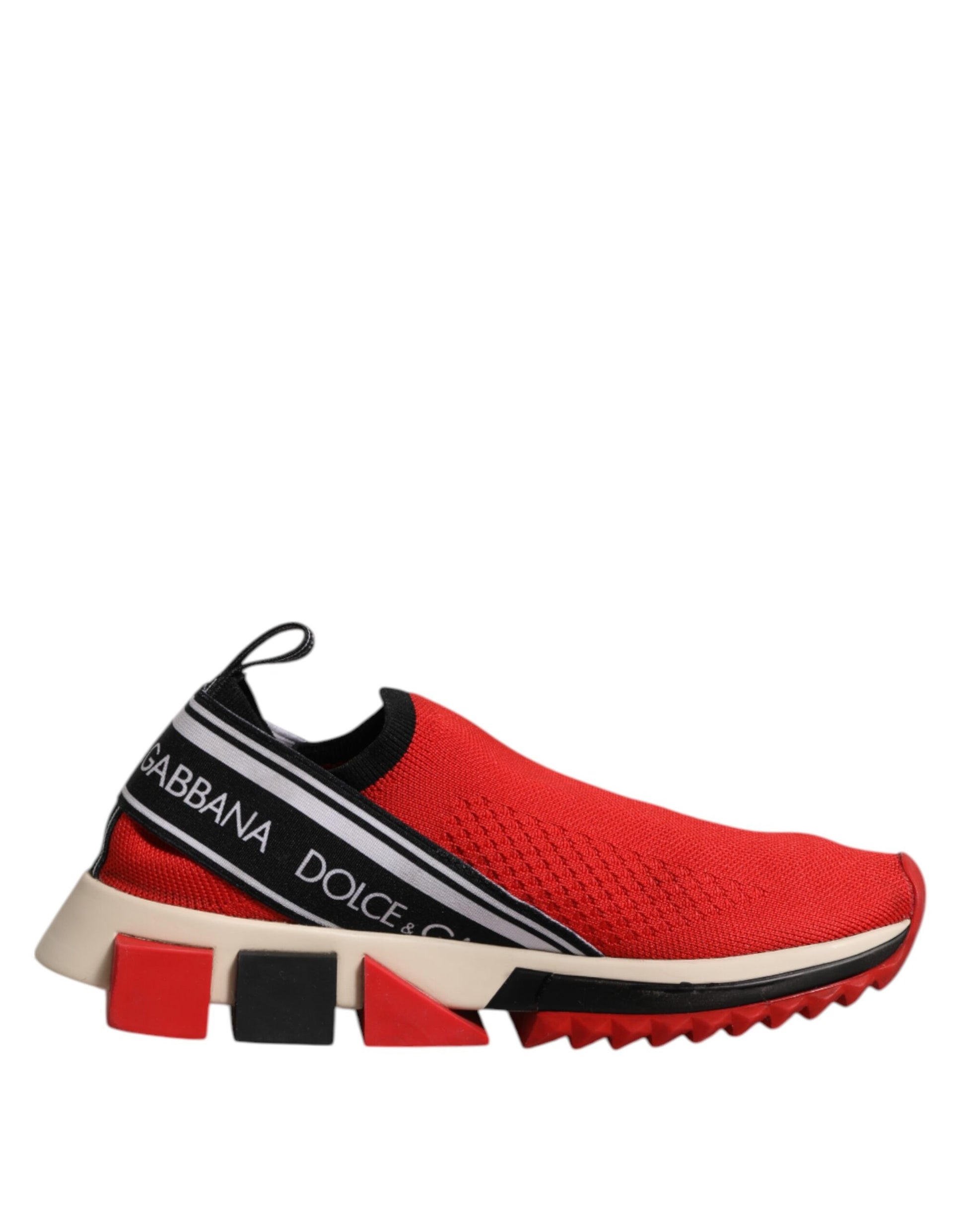 Dolce & Gabbana Red Sorrento Slip On Low Top Sneakers Shoes