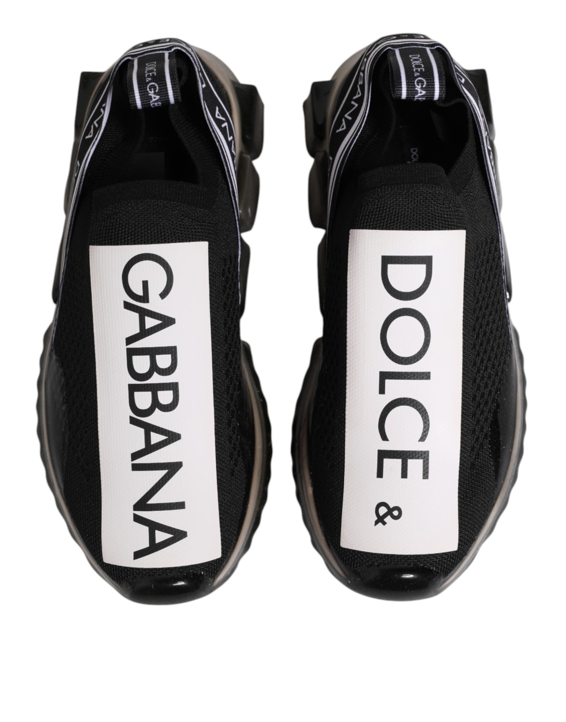 Dolce & Gabbana Black Sorrento Slip On Low Top Sneakers Shoes