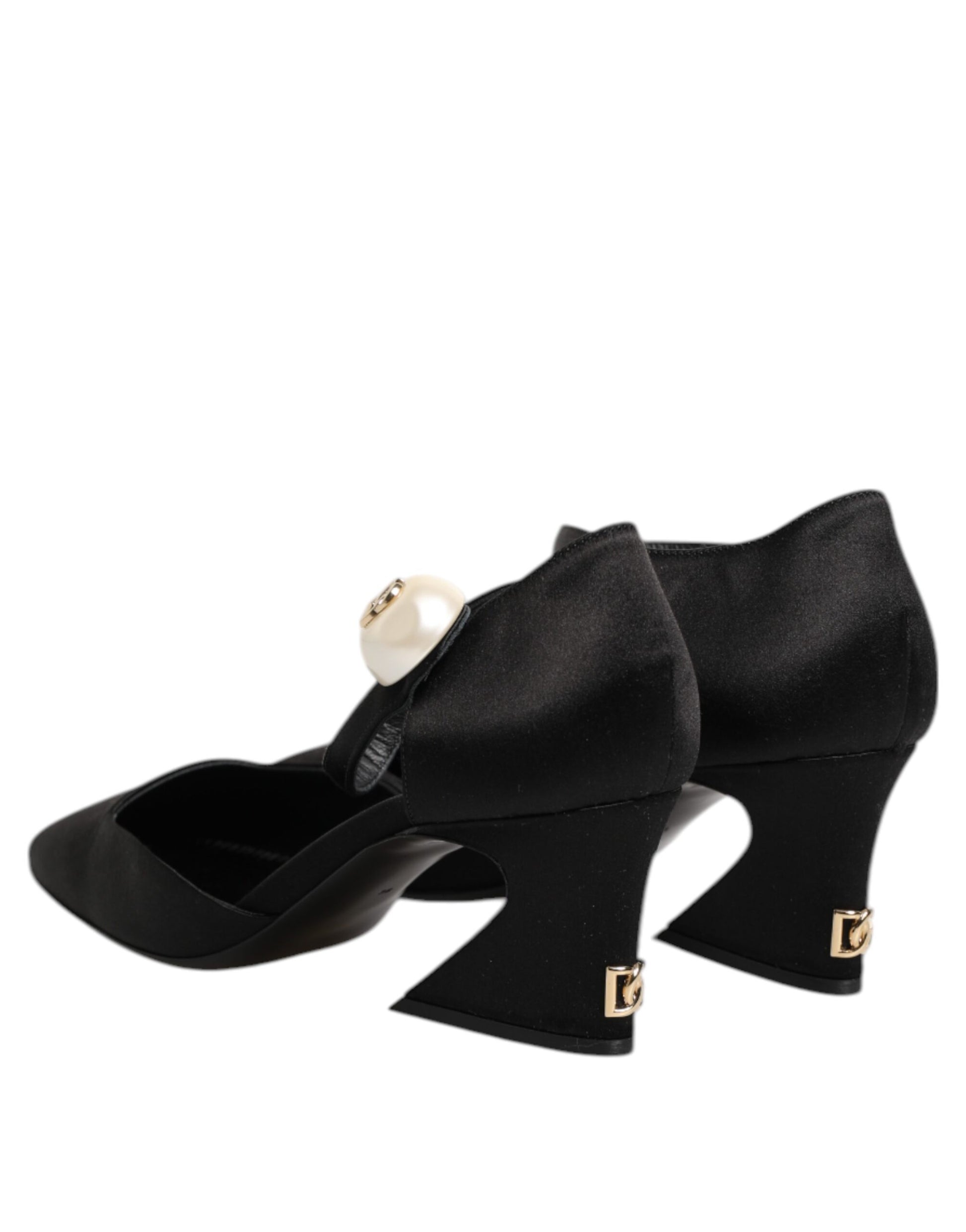 Dolce & Gabbana Black Leather Logo Ankle Strap Sandals Shoes