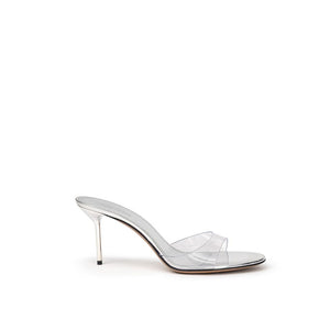 Gray Leather Mule