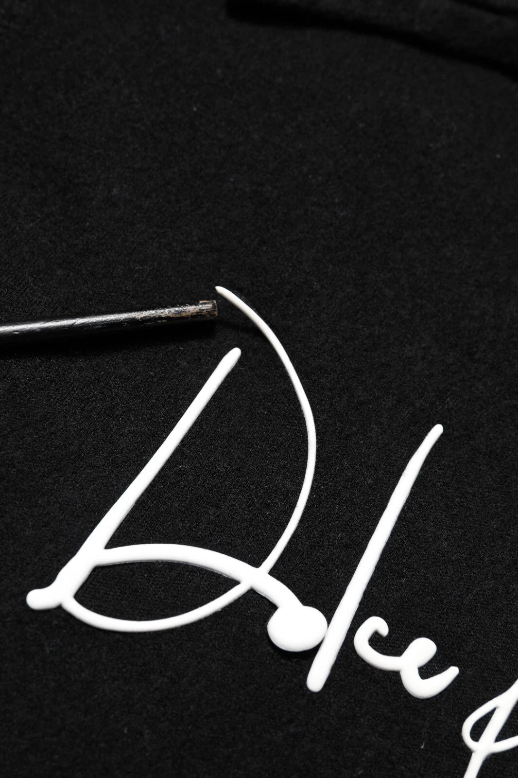 Dolce & Gabbana Black Hooded Logo Print Sweatshirt Sweater