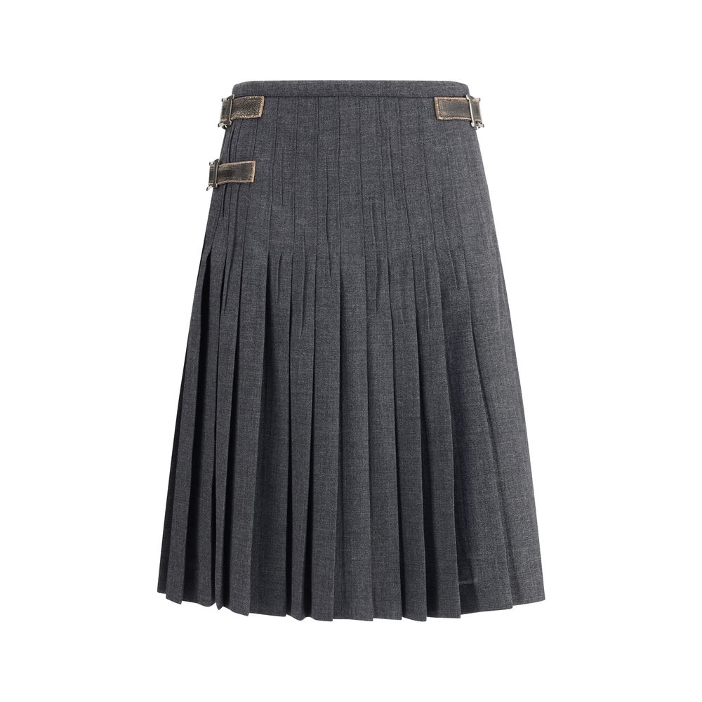 Faltenrock aus Kid Mohair