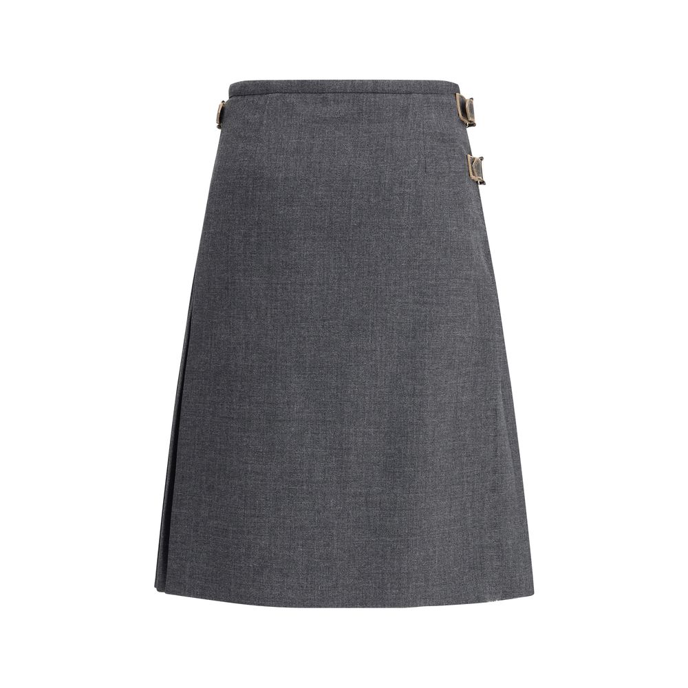 Faltenrock aus Kid Mohair