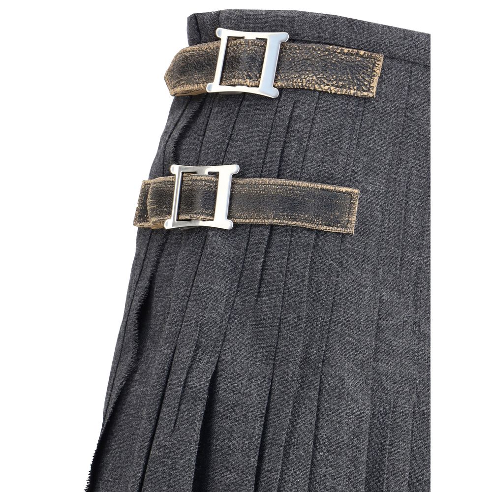 Faltenrock aus Kid Mohair