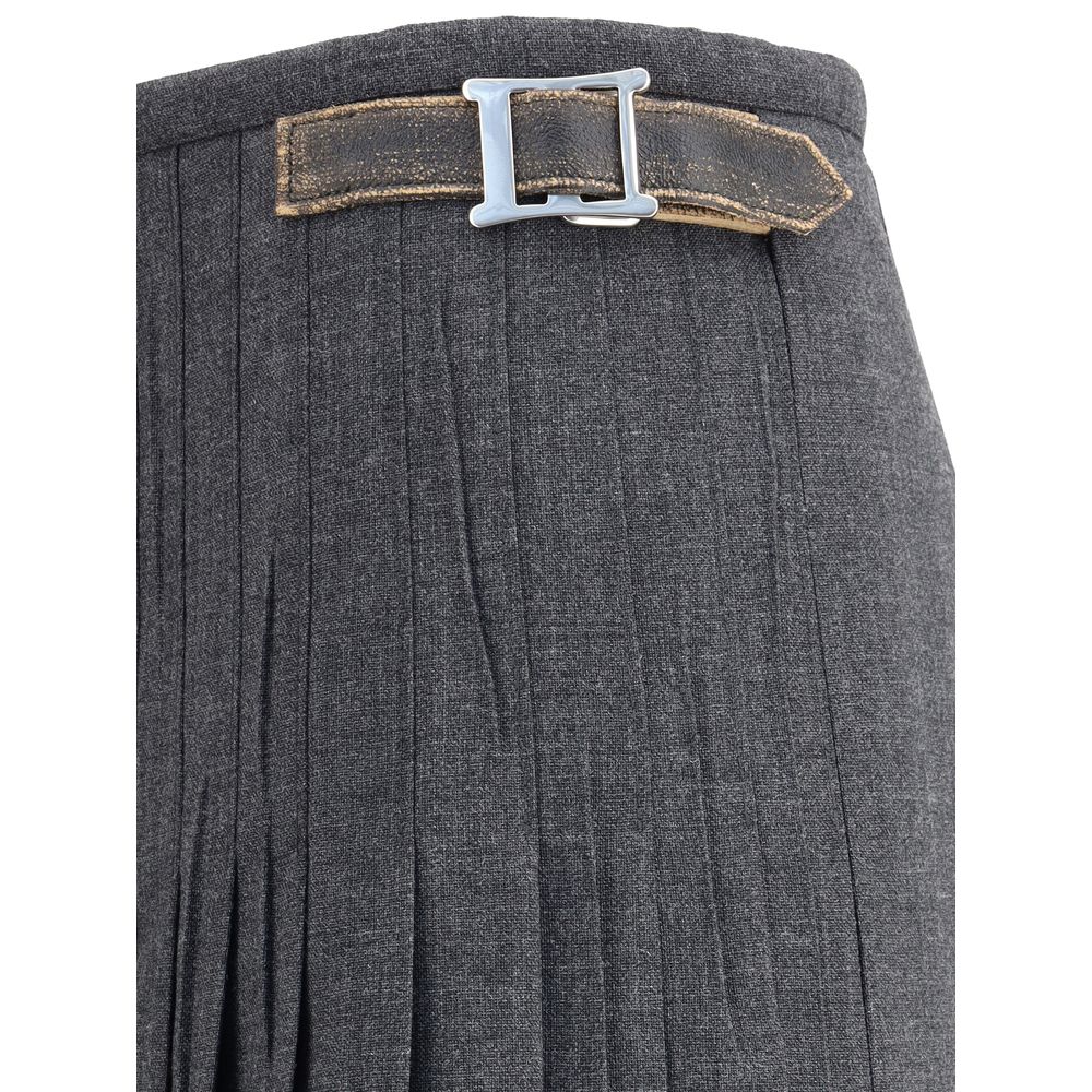 Faltenrock aus Kid Mohair