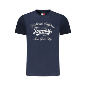 Blaues Damen-T-Shirt aus Baumwolle