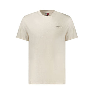 Beiges Herren-T-Shirt aus Baumwolle