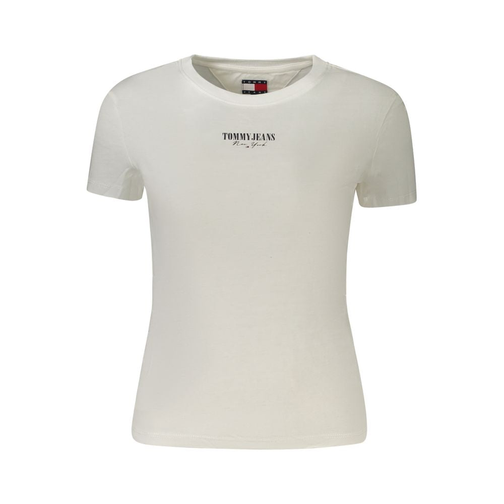 Weißes Damen-T-Shirt aus Baumwolle