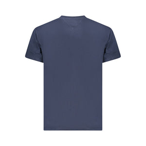 Blue Cotton Men T-Shirt