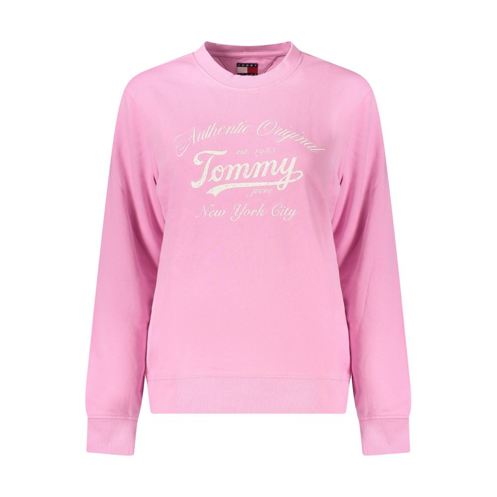 Rosa Baumwollpullover für Damen