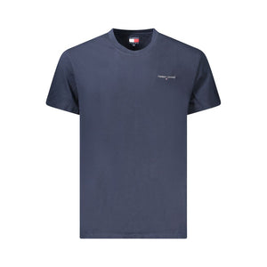Blue Cotton Men T-Shirt