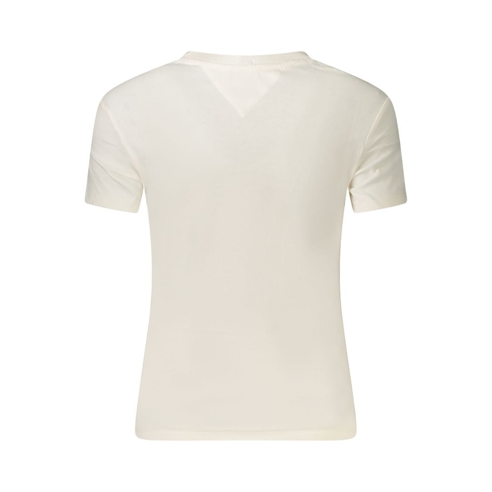 Weißes Damen-T-Shirt aus Baumwolle