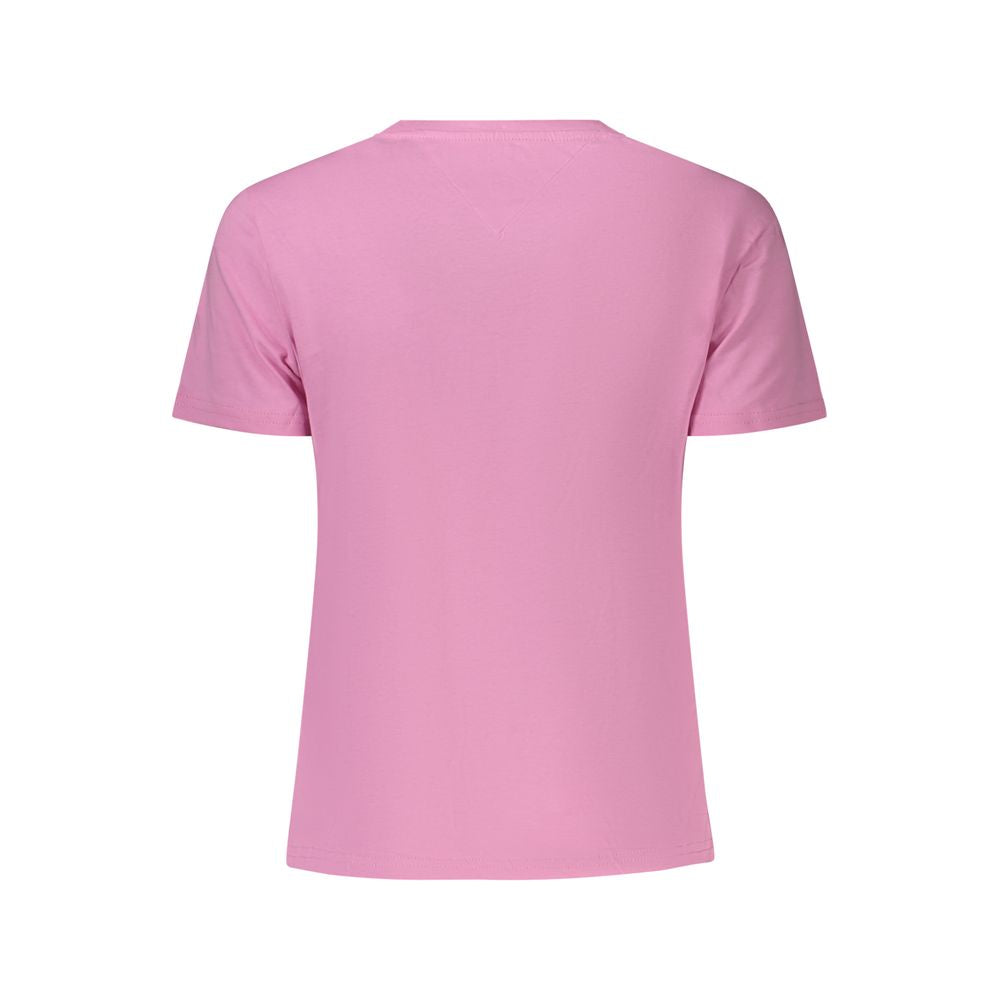 Rosa Baumwoll-T-Shirt für Damen
