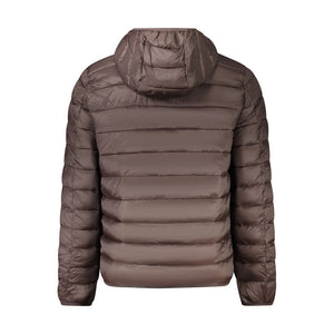 Braune Polyamid-Herrenjacke