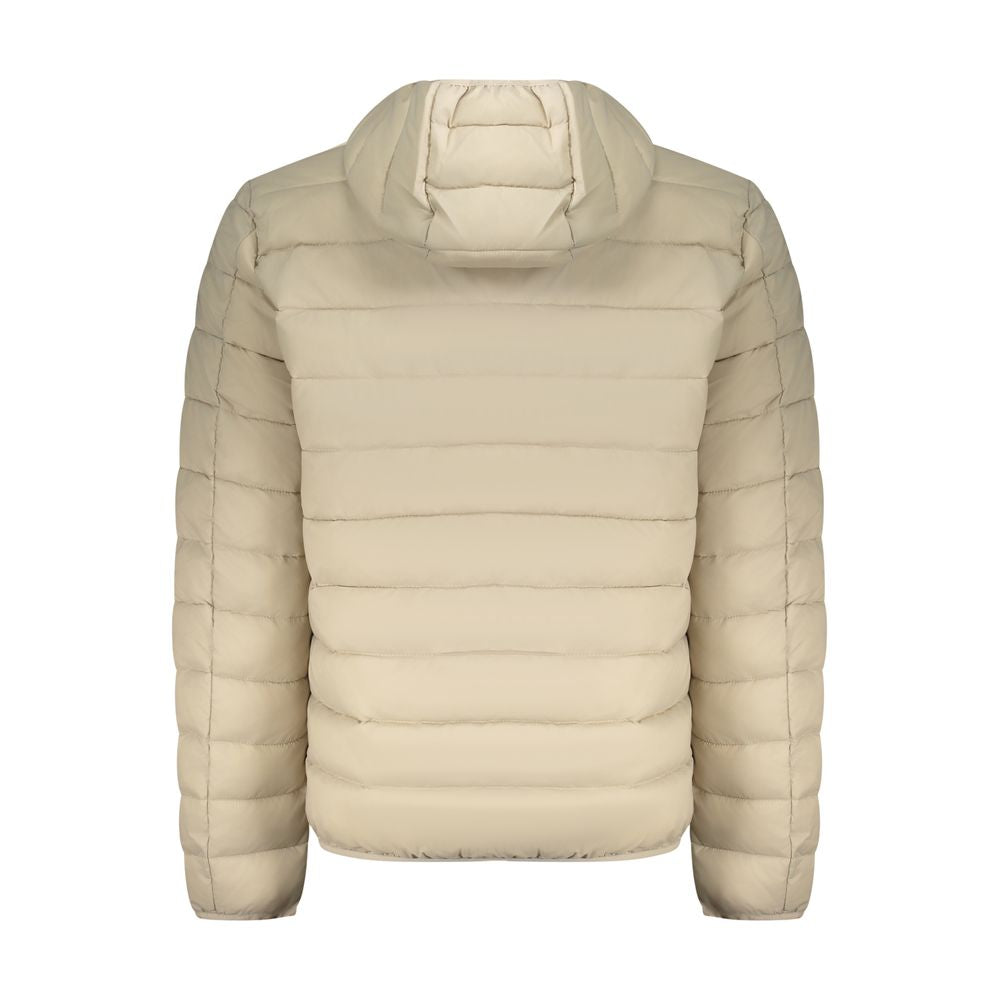 Beige Polyamid Herrenjacke
