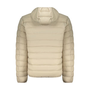 Beige Polyamid Herrenjacke