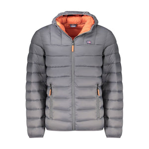 Graue Polyamid-Herrenjacke