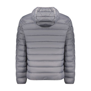 Graue Polyamid-Herrenjacke