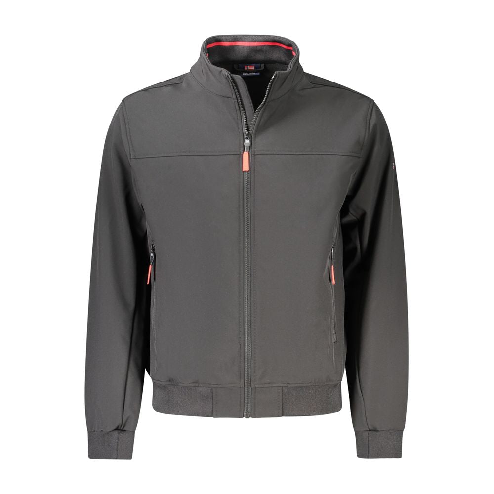 Schwarze Polyester-Herrenjacke