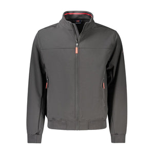 Schwarze Polyester-Herrenjacke