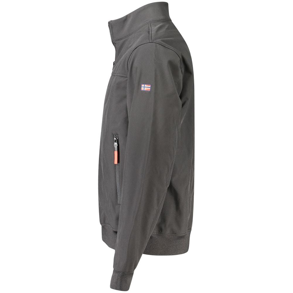 Schwarze Polyester-Herrenjacke