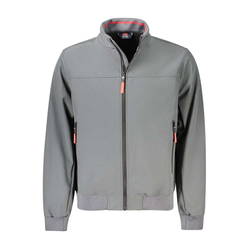 Graue Polyester-Herrenjacke