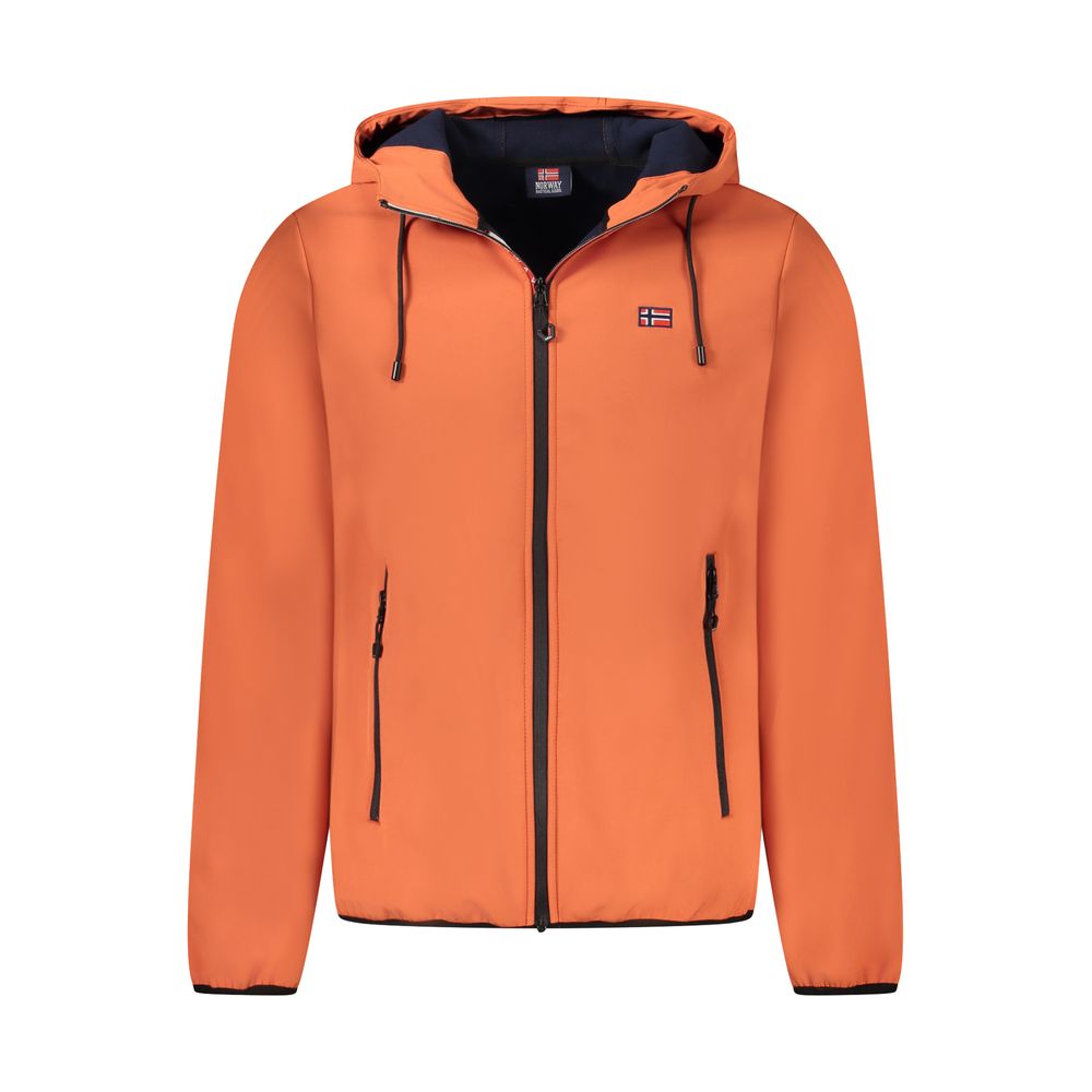 Orange Polyester Herrenjacke