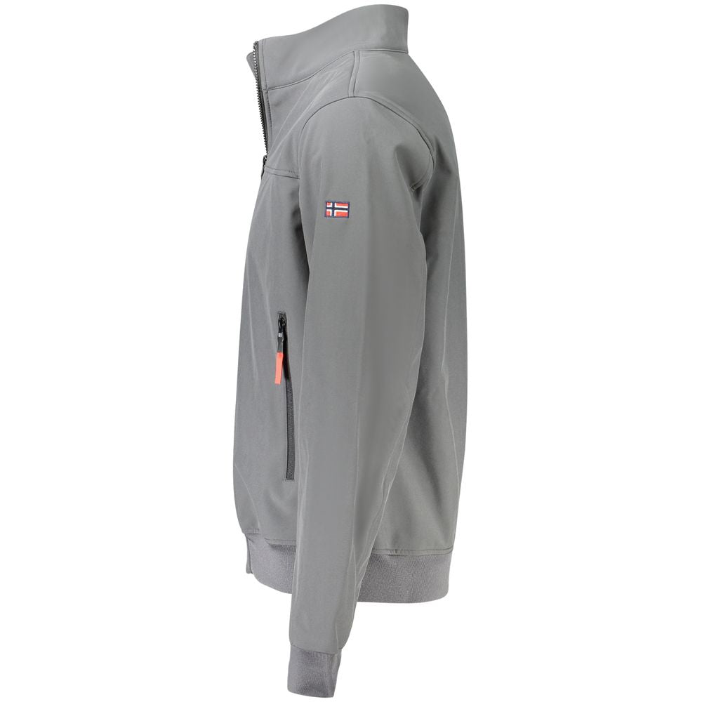 Graue Polyester-Herrenjacke
